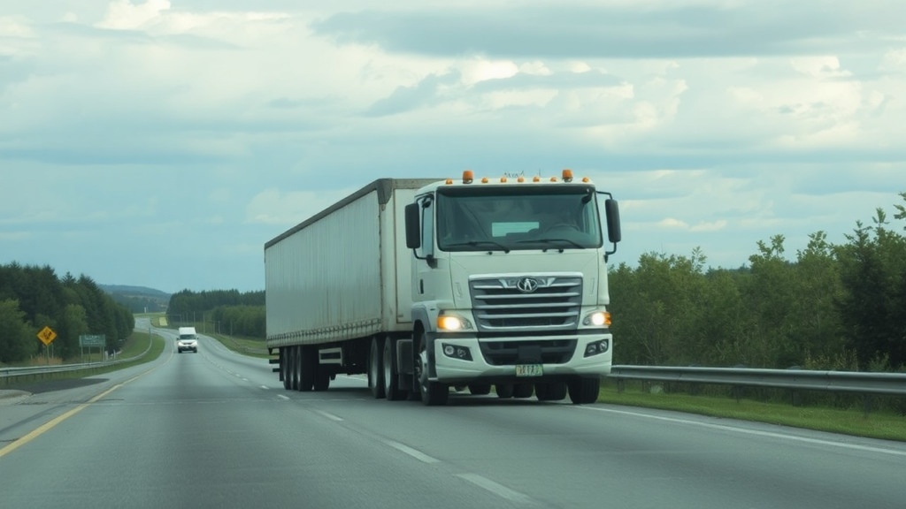 a truck on the road